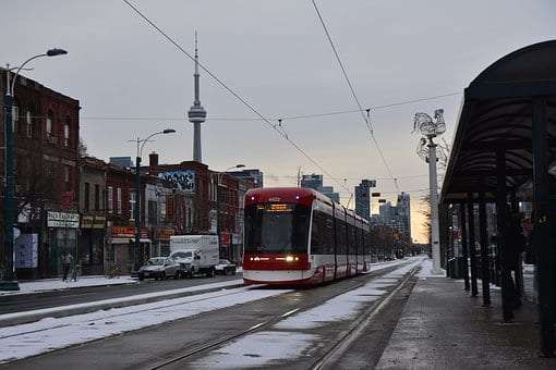 Canada, Toronto, Tram, Street, Urban