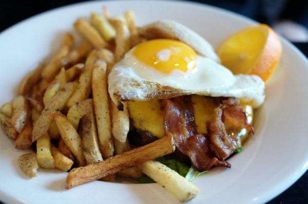Burger at Holy Grill RestaurantBest restaurants downtown Calgary