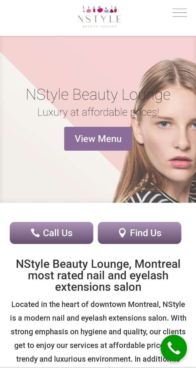 nail salon website