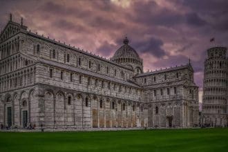 The Pisa standing with other monuments at the Cathedral Square