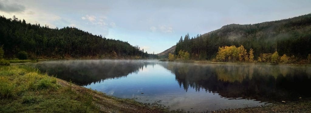 Rose valley lake, central okanagan