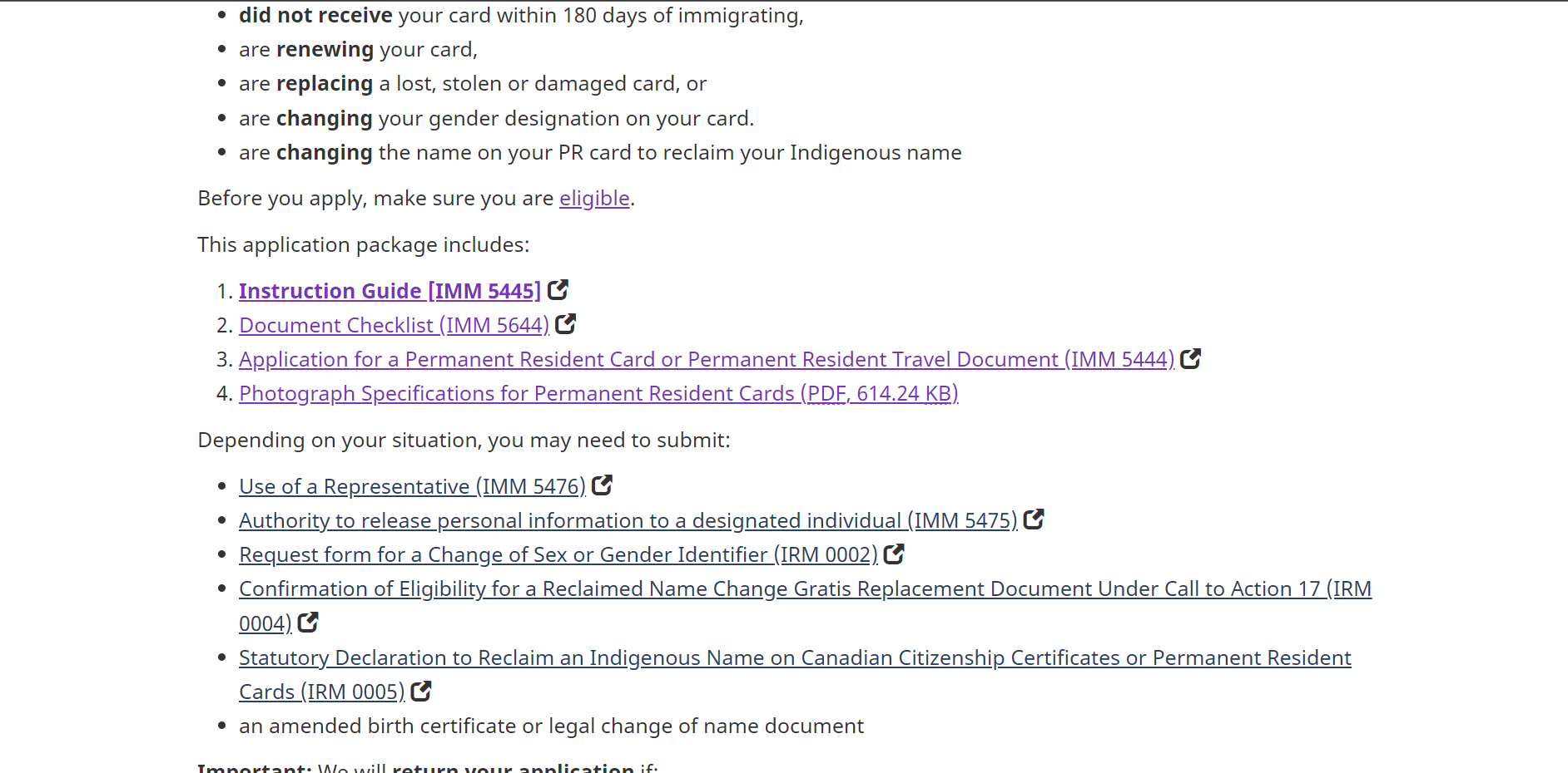 canada permanent resdent card renewal