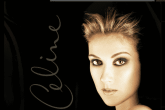A cover photo from an Instagram post of Celine Dion and text written at the bottom- "Celine Dion, Let's talk about love".