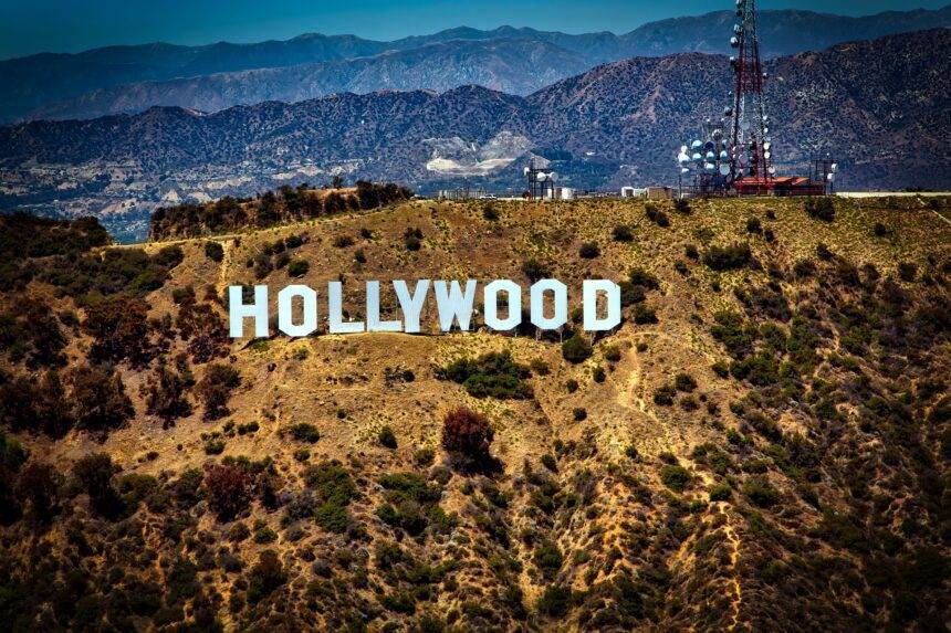 A scenic view of Hollywood sign. This represents an event for fans of Hollywood cinema, Candlelight: Film Scores and Hollywood Epics at Parkdale Hall in Toronto.