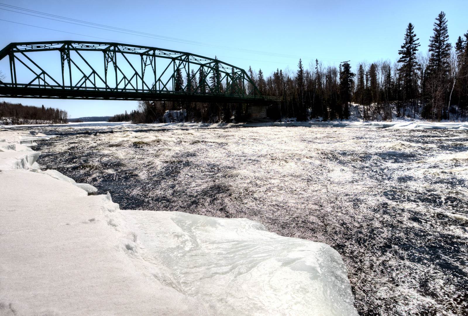A view of Churchill River in winter.