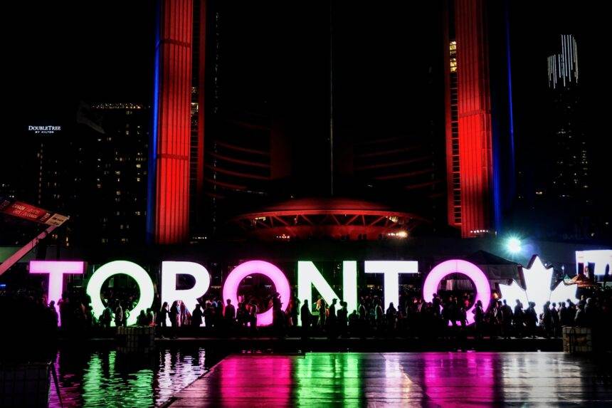 An event where the word "Toronto" is spelled out. An event is organized by Fever on the Miniature Wonderland of Little Canada in Toronto!