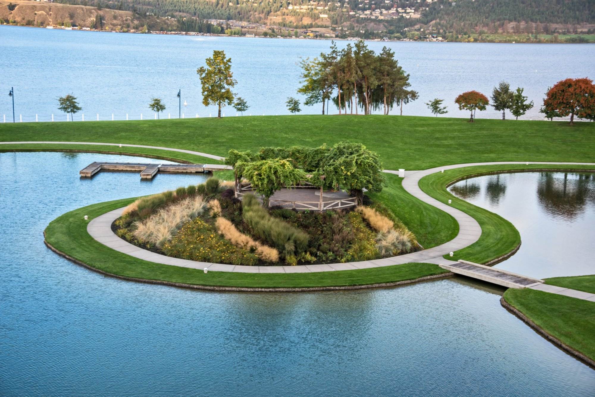 Recreational Park on Okanagan lake shore.