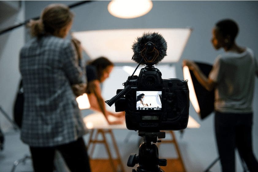 A view of a video shooting. 