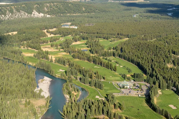 Banff Springs Golf Course. A View from Tunnel Mountain Trail Summit.