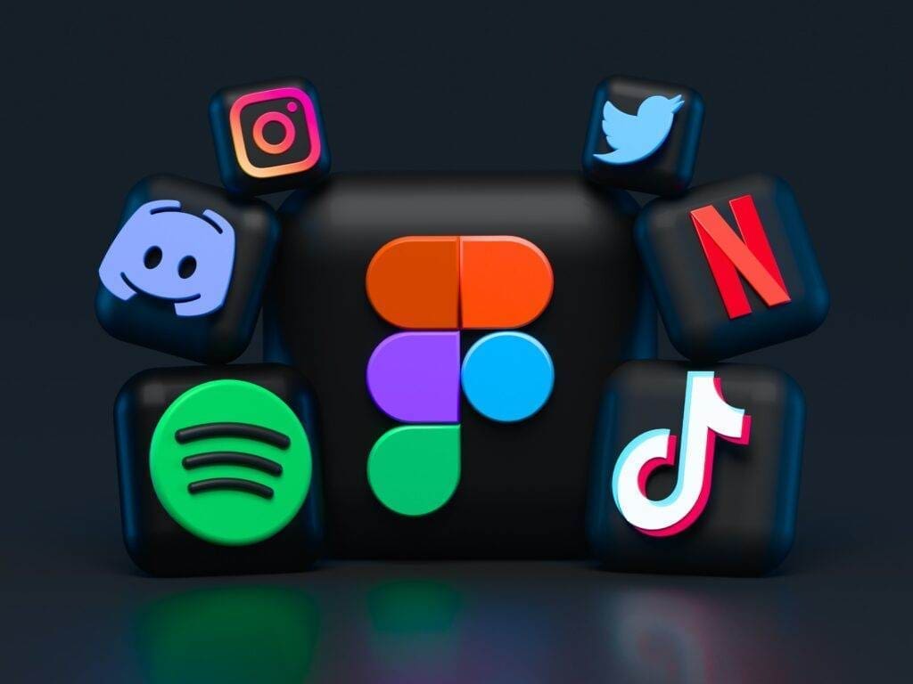 different symbols of social media