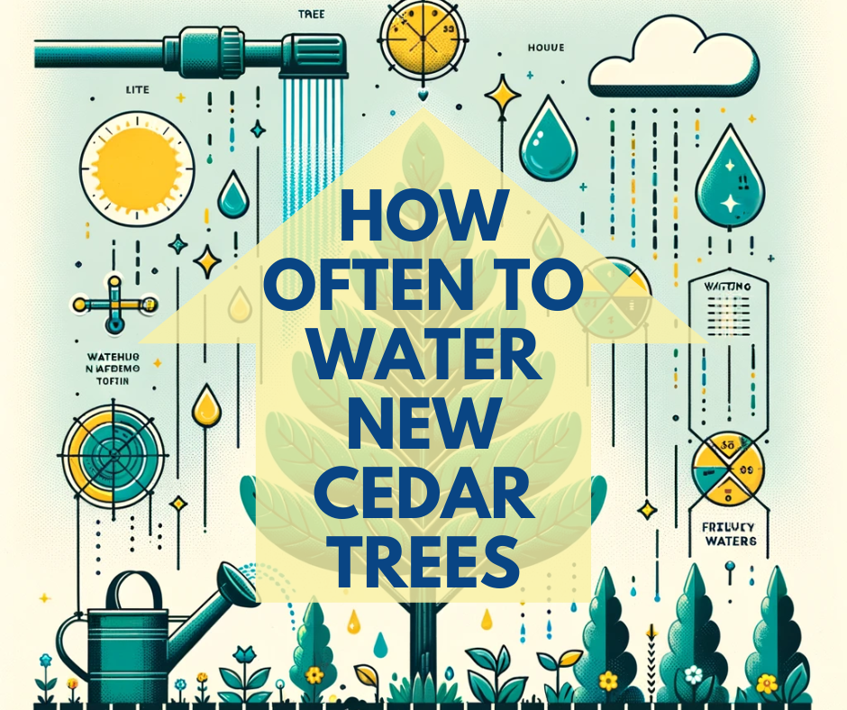 Cedar Tree Watering Schedule Infographic