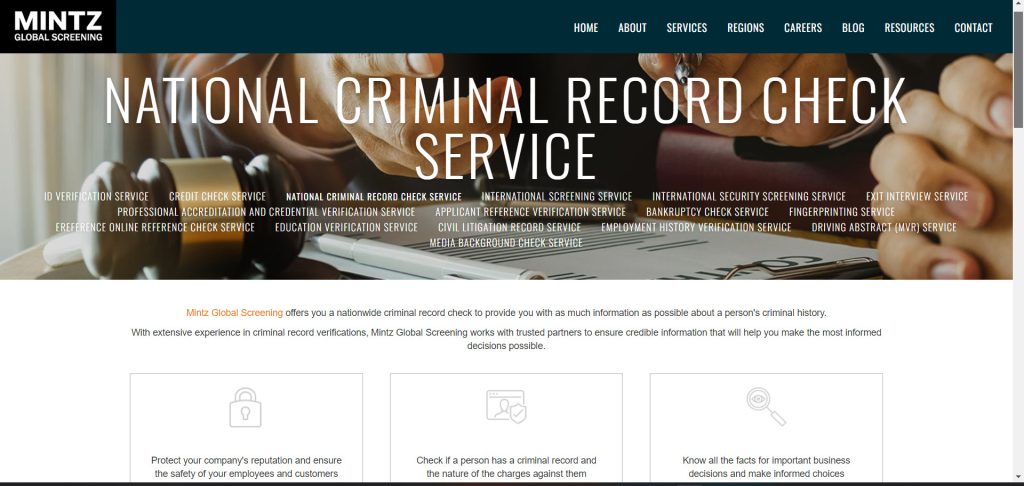 how long does mintz background check take