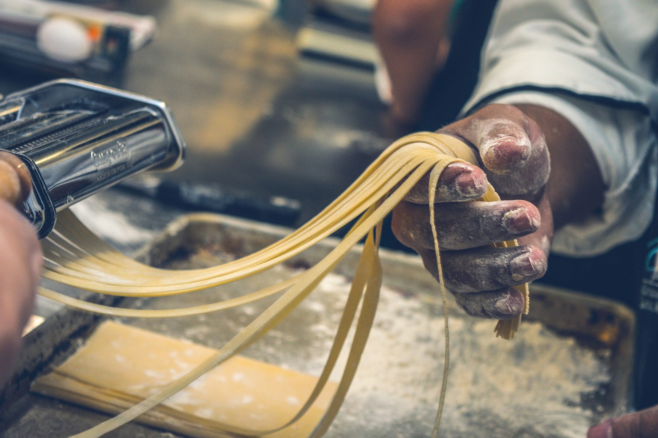machine making pasta