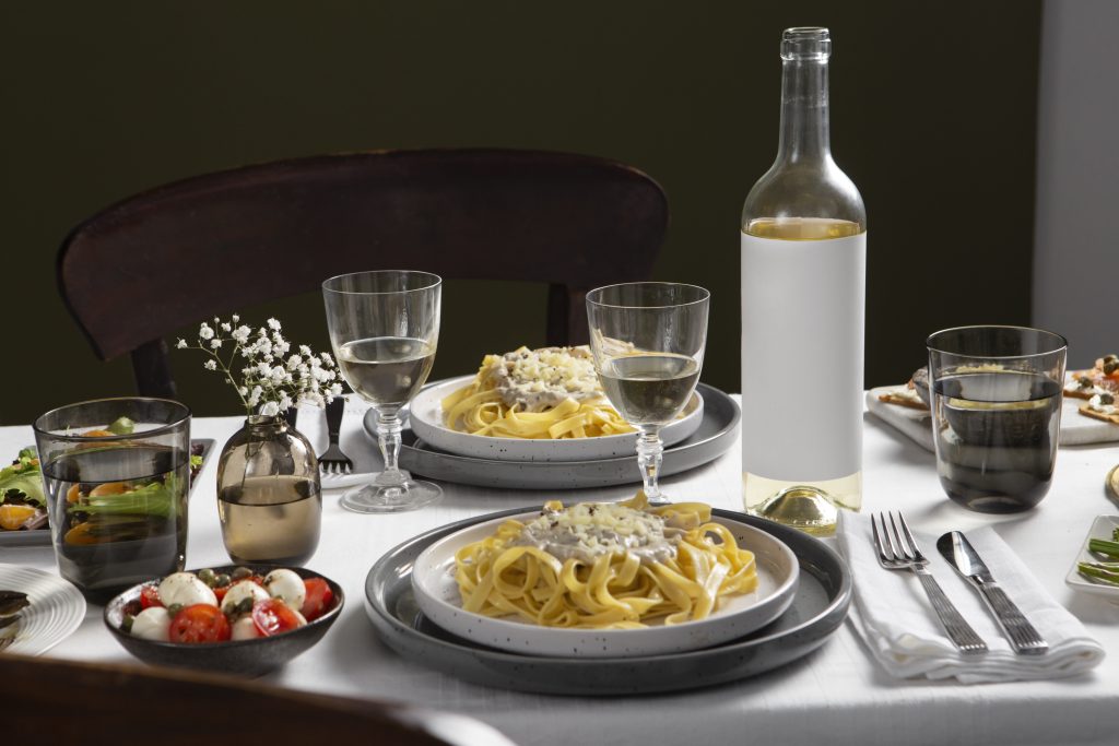 Aunthentic pasta derving with a perfect wine pairing